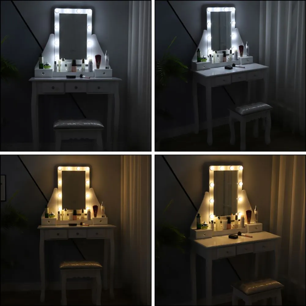 Toaletka kosmetyczna z oświetleniem LED 3 Kolory