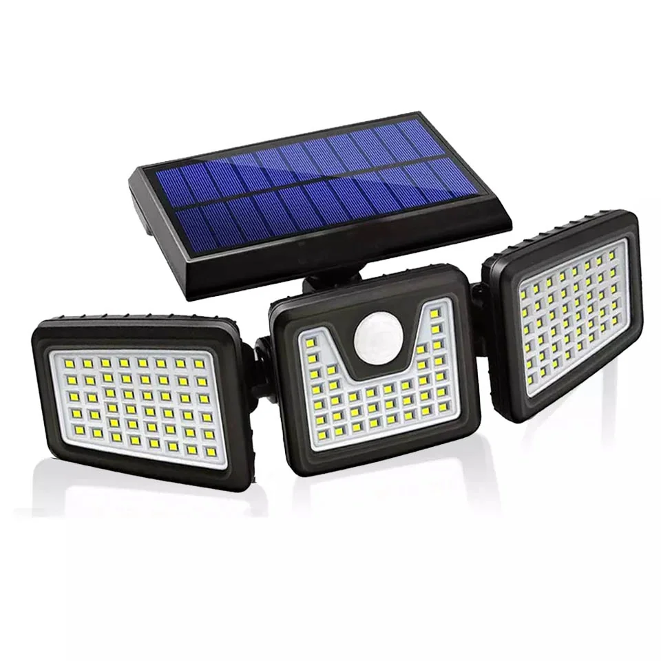 Lampa solarna naścienna regulowana 3x LED