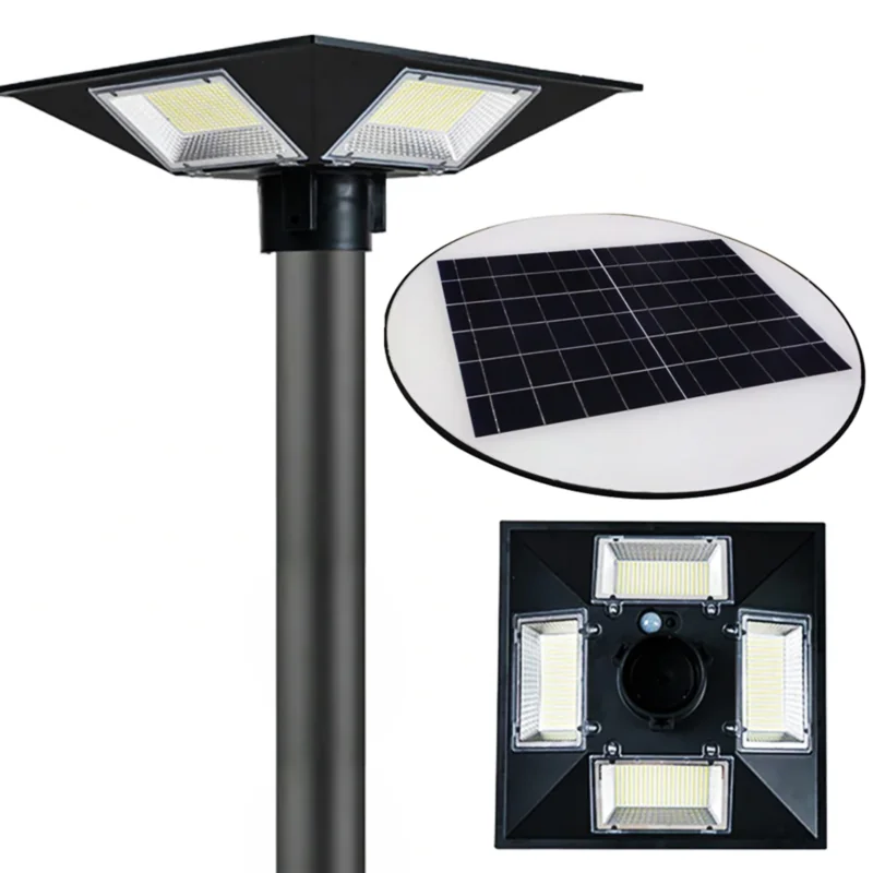 Lampa solarna, latarnia ogrodowa LED 200W + Pilot