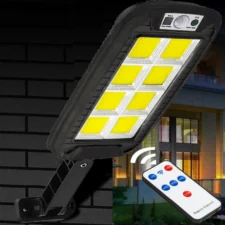 Lampa solarna naścienna LED 600W + Uchwyt + Pilot