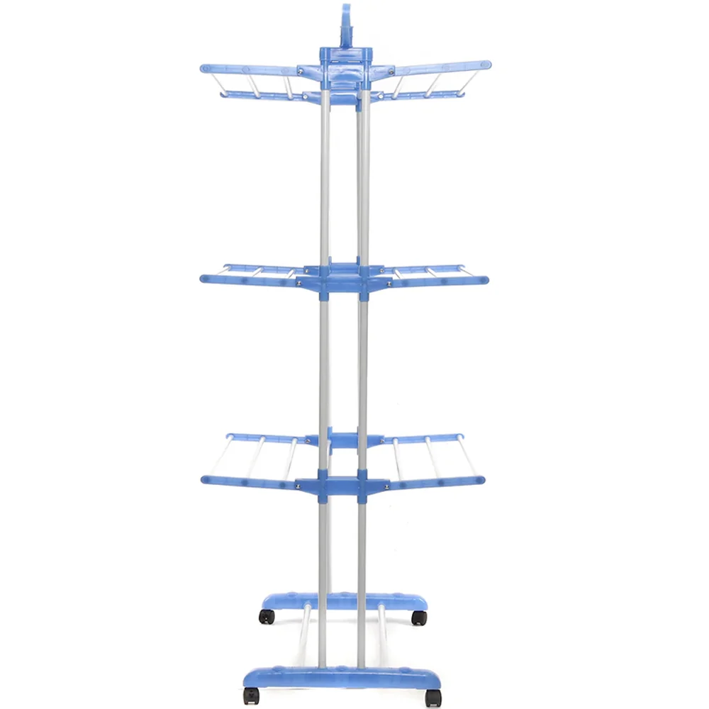 Suszarka na pranie na kółkach 3-poziomowa składana