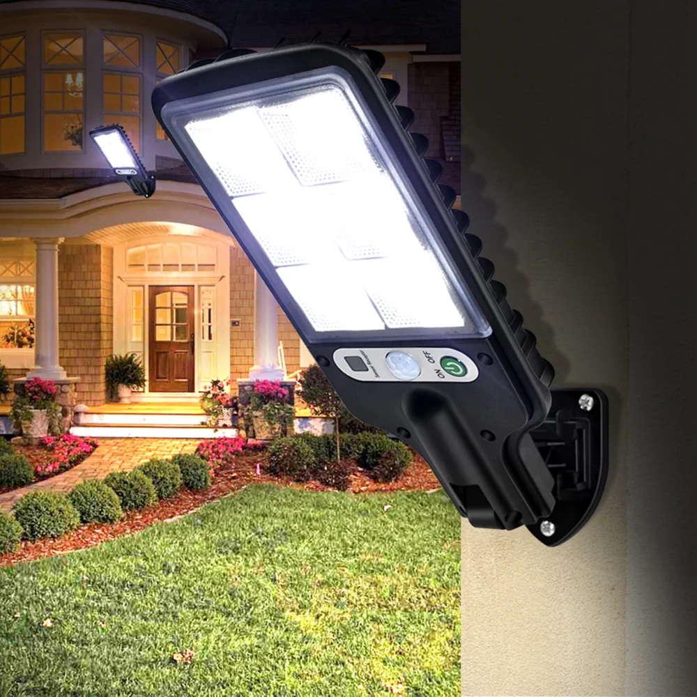 Lampa solarna naścienna LED 300W + Uchwyt + Pilot