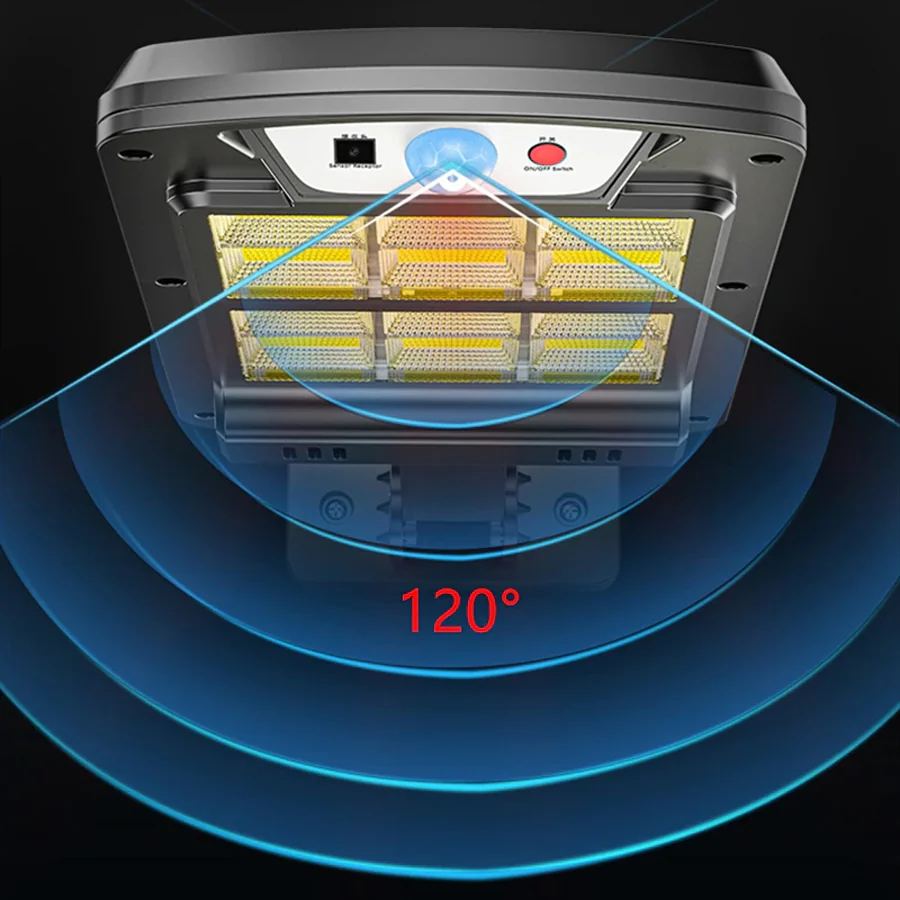 Lampa solarna naścienna LED 300W + Uchwyt + Pilot