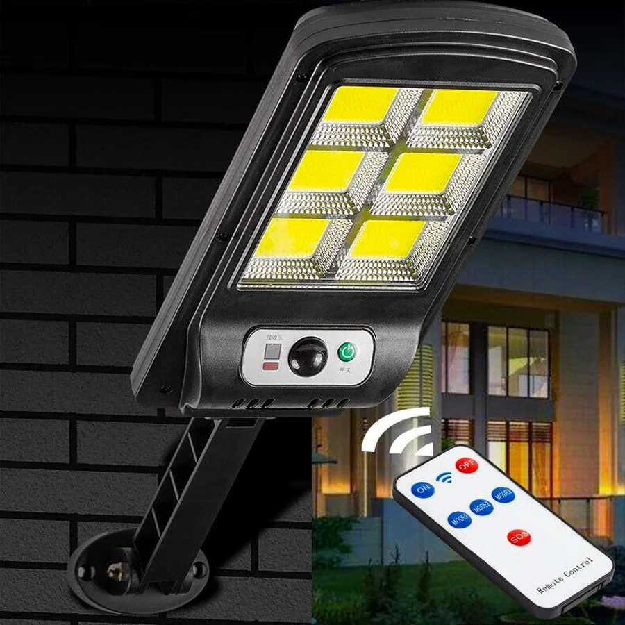 Lampa solarna naścienna LED 300W + Uchwyt + Pilot