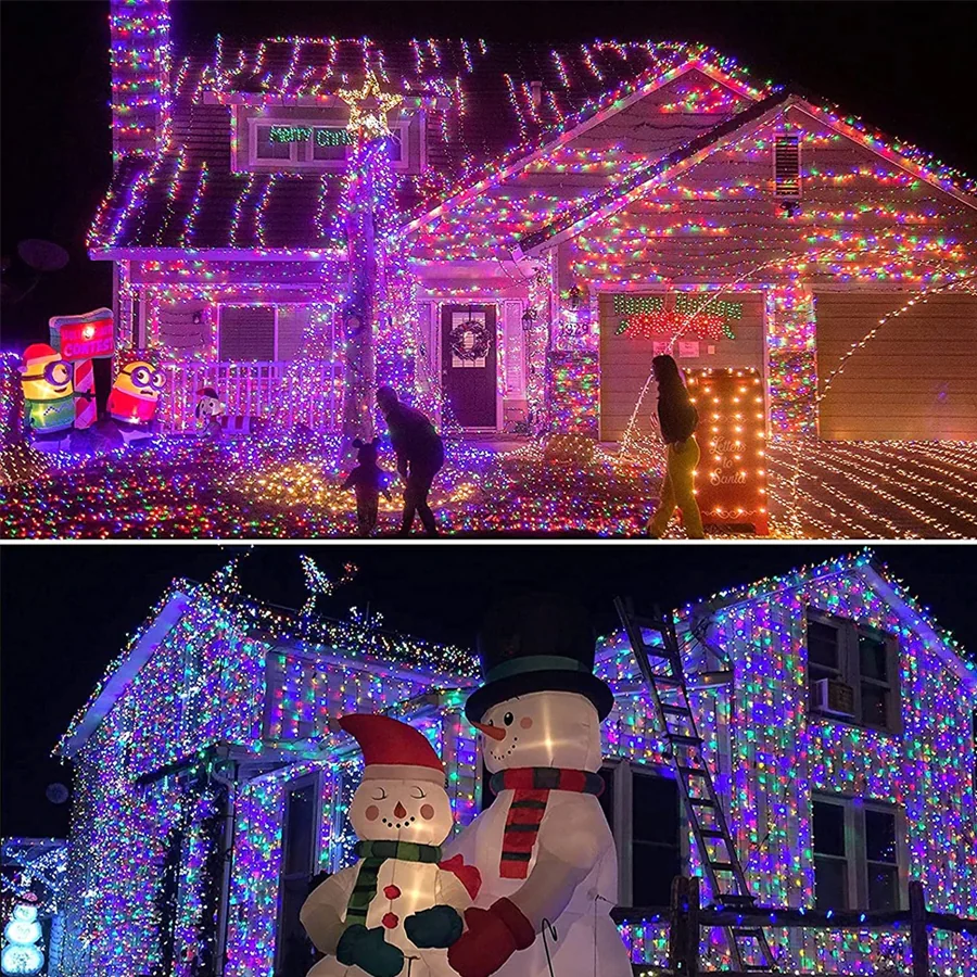 Lampki choinkowe świąteczne 500 LED Wielokolorowe