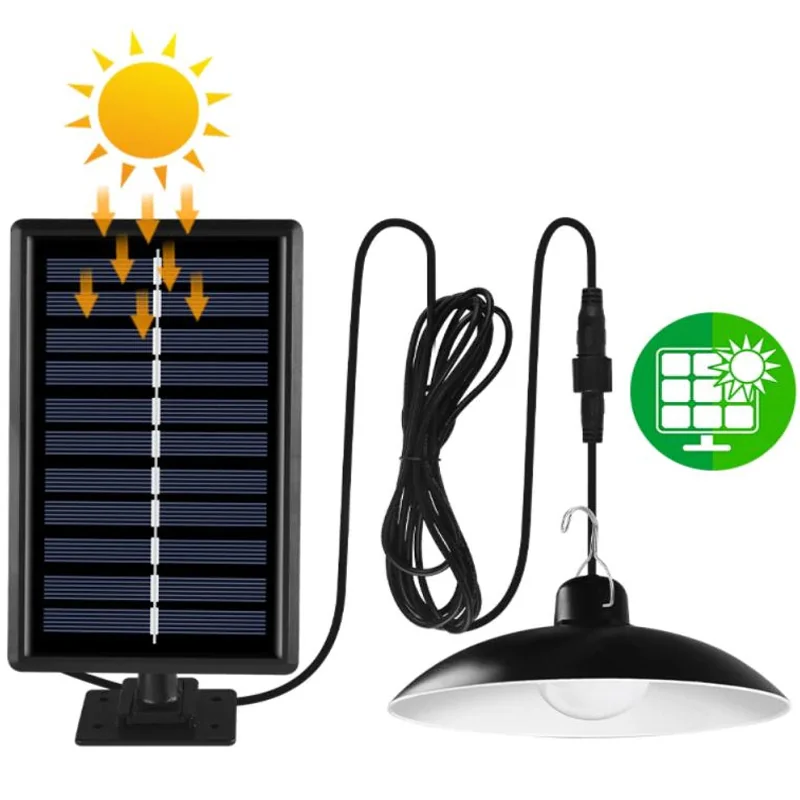 Lampa solarna wisząca żyrandol + Pilot