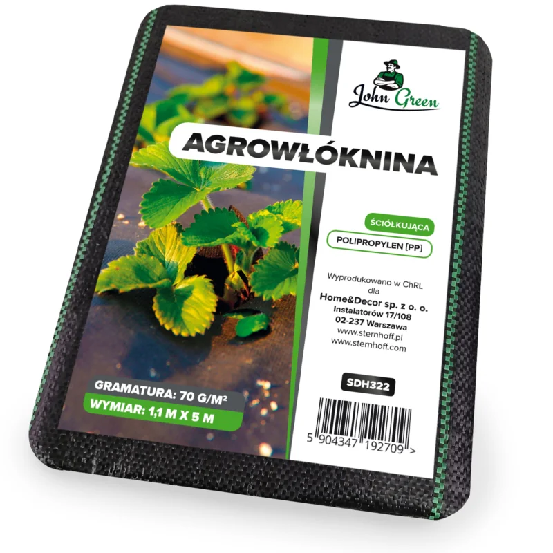 Agrowłóknina na chwasty czarna 70g/m 1,1x5m