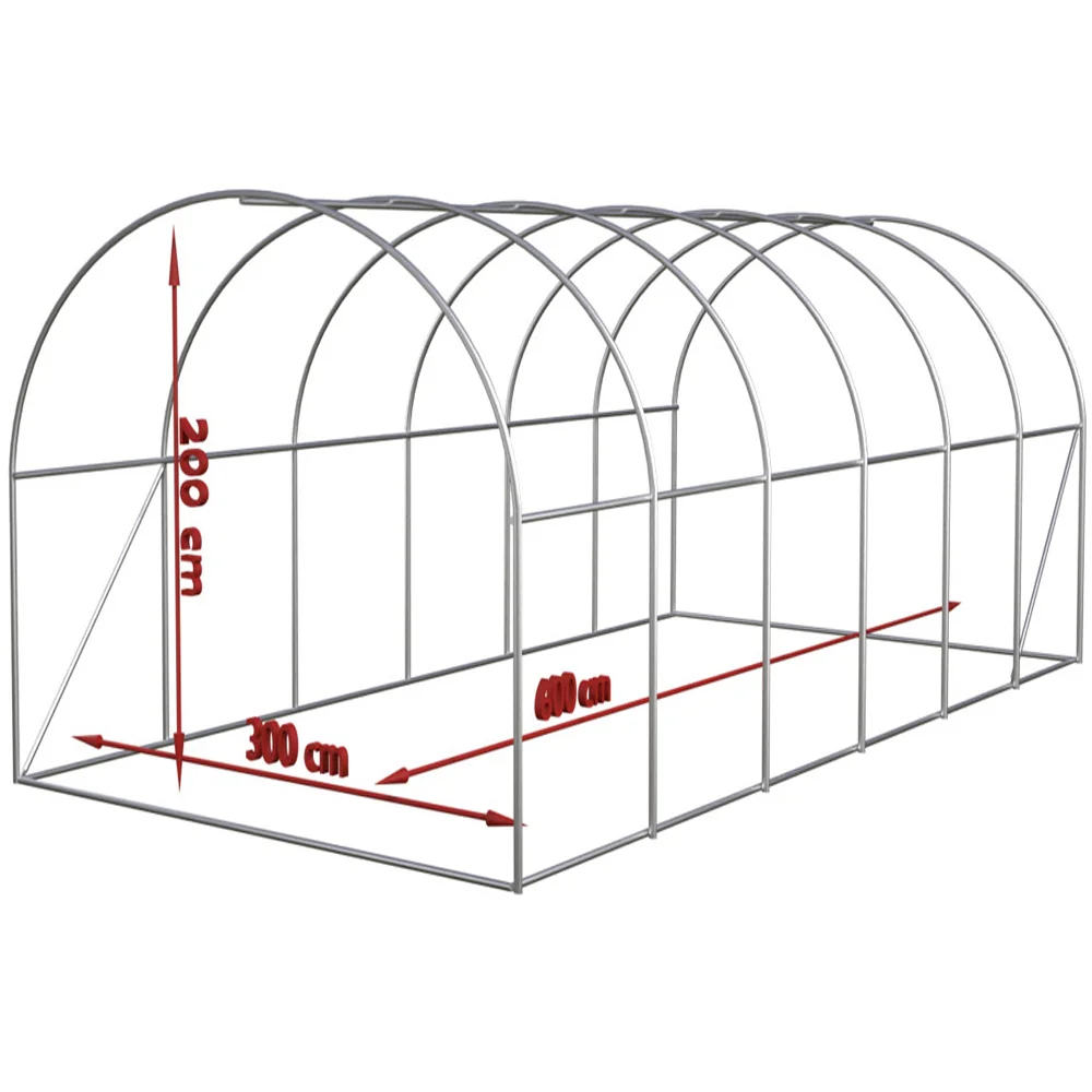 Tunel foliowy ogrodowy szklarnia rozkładany 3x6x2m