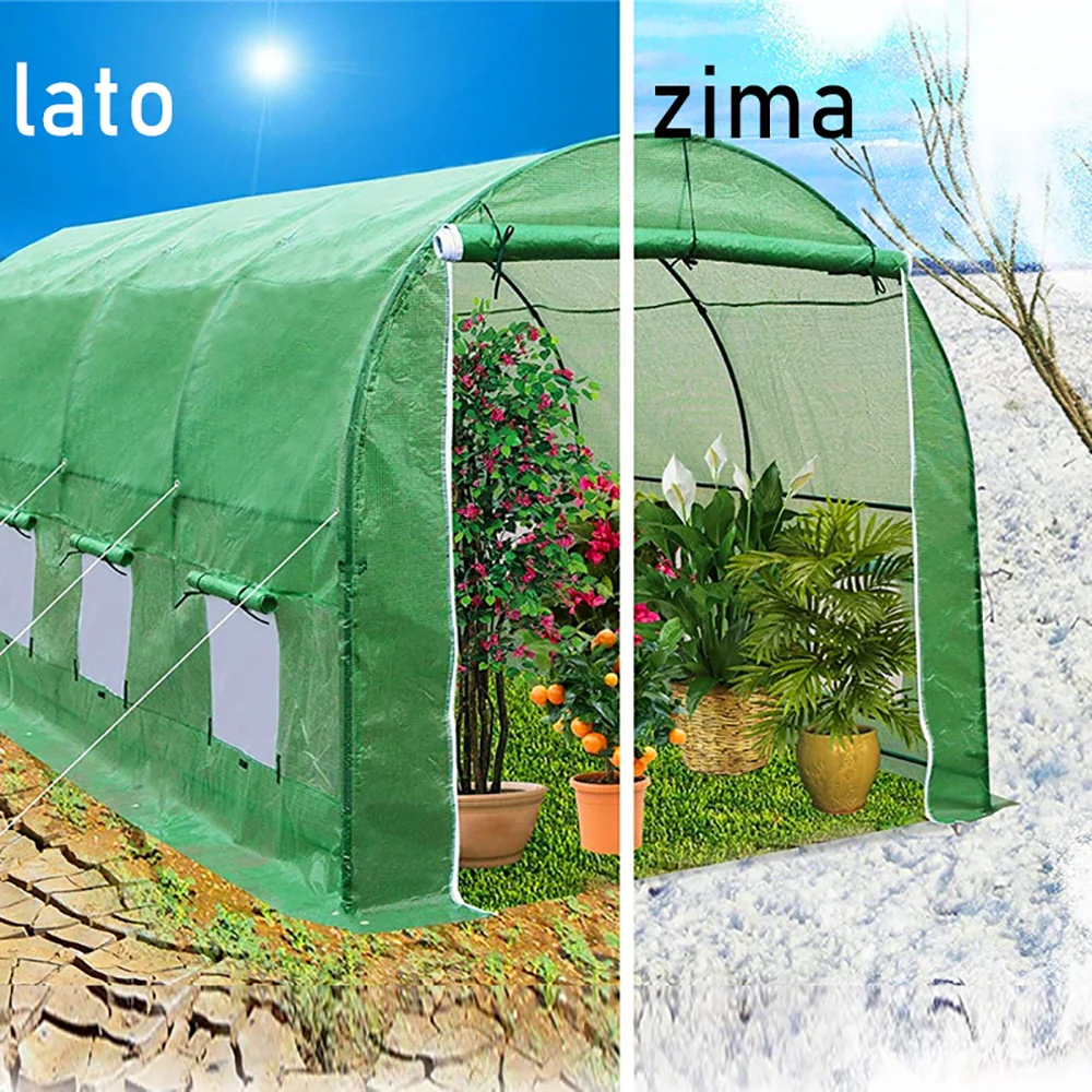 Tunel foliowy ogrodowy szklarnia rozkładany 3x6x2m