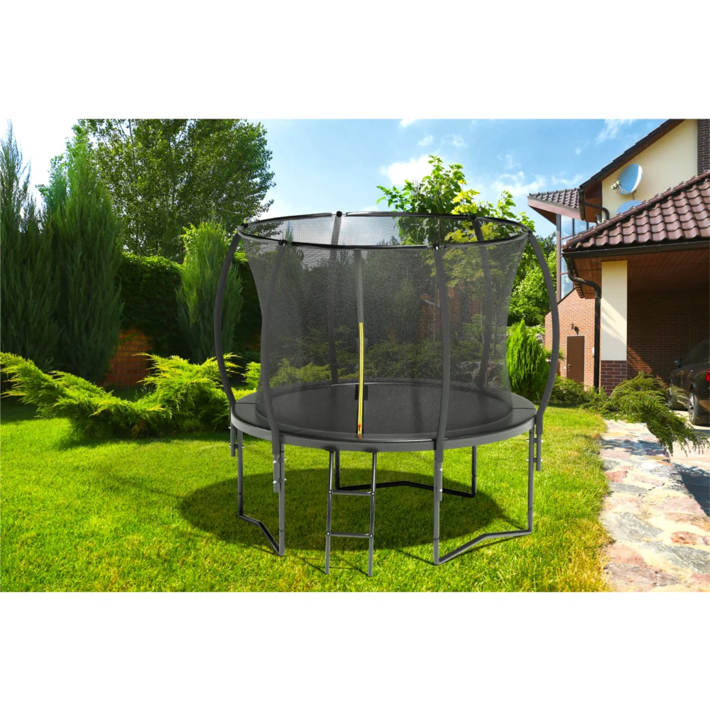 Trampolina ogrodowa BLACK + Drabinka 244cm 8ft