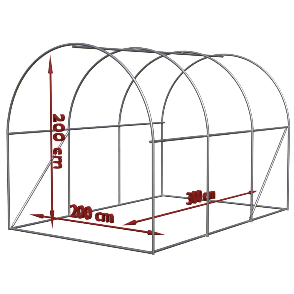 Tunel foliowy ogrodowy szklarnia rozkładany 2x3x2m