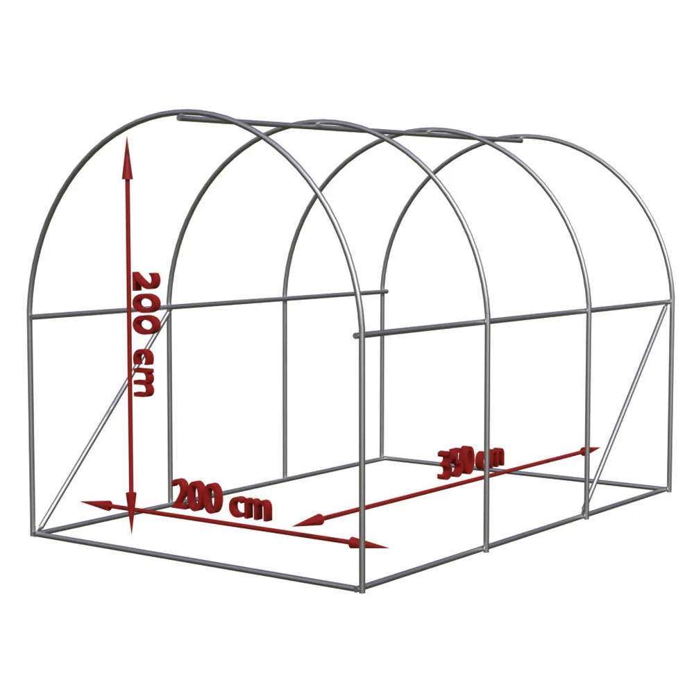 Tunel foliowy ogrodowy szklarnia folia UV 2x3,5x2m