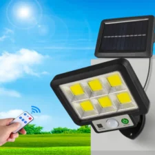 Lampa solarna naścienna 6x COB 120LED