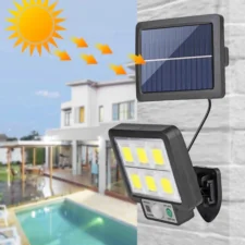 Lampa solarna naścienna 6x COB 120LED