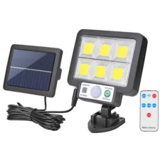 Lampa solarna naścienna 6x COB 120LED