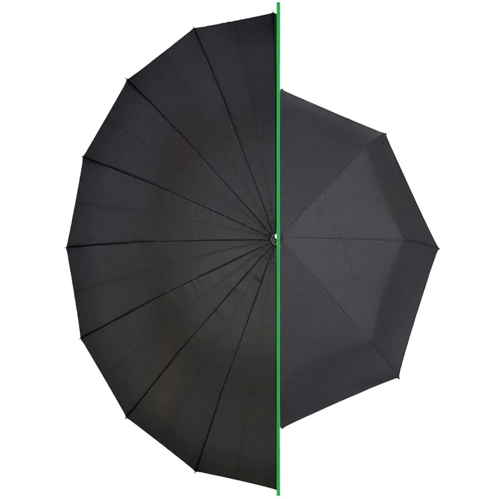 Parasolka długa rządowa parasol XXL Czarna