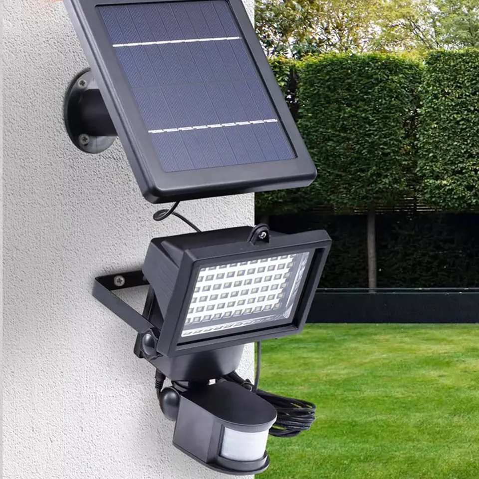 Lampa halogen solarny LED Czujnik Ruchu Zmierzchu