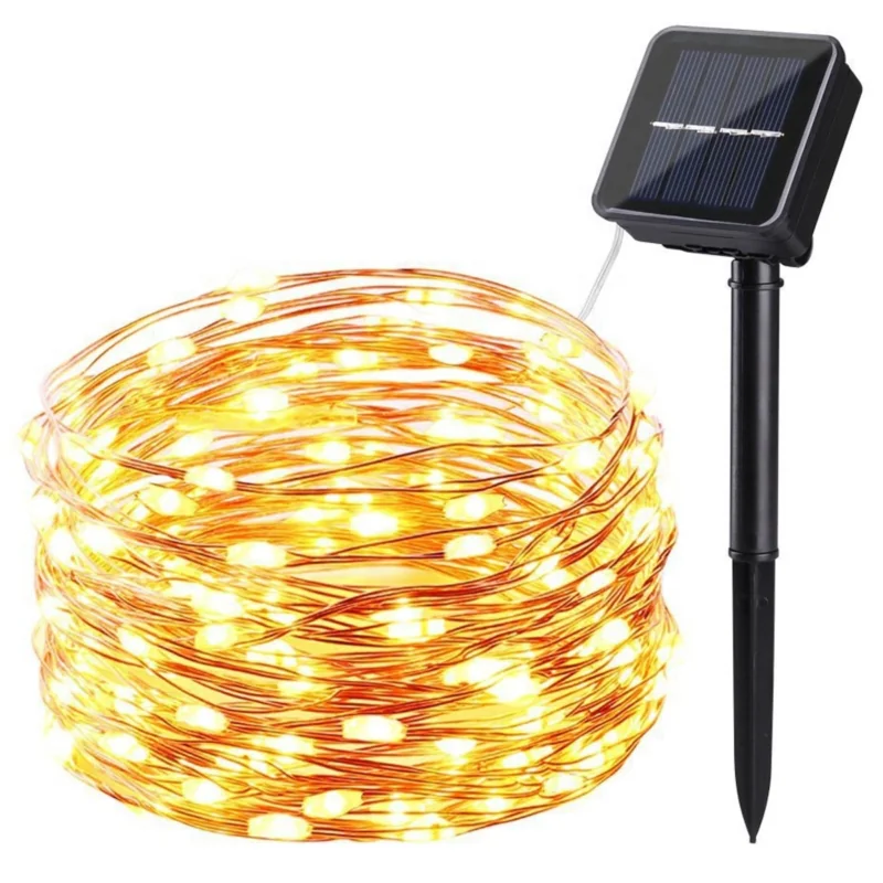 Girlanda solarna ogrodowa lampki, Drucik 100 LED