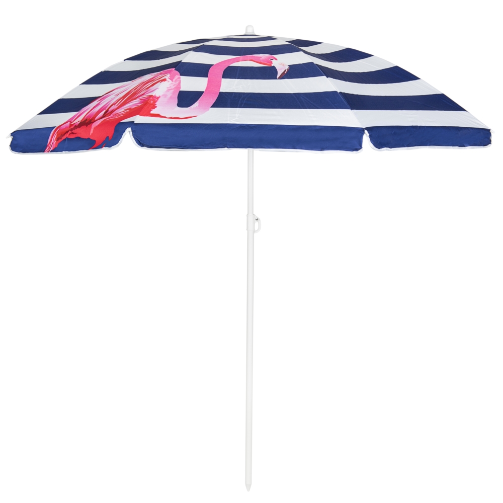 Parasol plażowy składany łamany z flamingiem 160cm