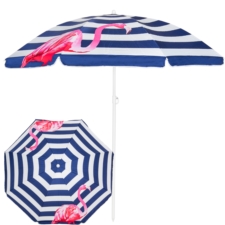 Parasol plażowy składany łamany z flamingiem 160cm