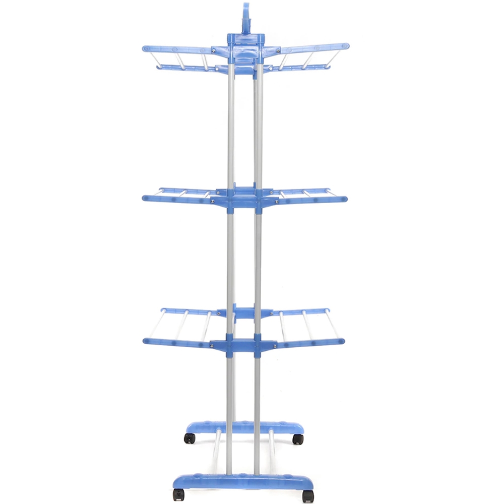 Suszarka na pranie na kółkach 3-poziomowa składana