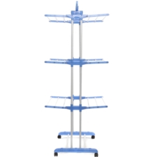 Suszarka na pranie na kółkach 3-poziomowa składana