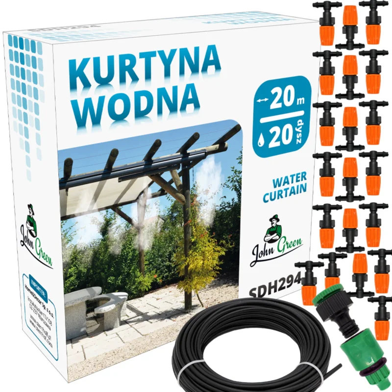 Kurtyna wodna ogrodowa 20m + 20 dysz